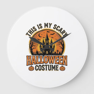 Vintage-Halloween-Kostüm Gruselburg-Shirt Des Große Wanduhr