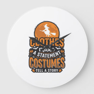 Vintage-Halloween-Kostüm-Statement-Shirt-Design_1 Große Wanduhr