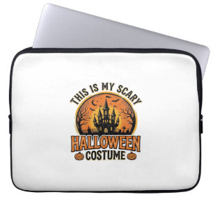 Vintage-Halloween-Kostüm-Verfluchtes-Schloss-Shirt Laptopschutzhülle