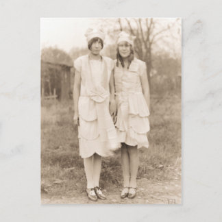 Vintage Halloween-Kostüme Postkarte