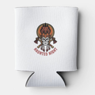 Vintage-Halloween-Krieger-Gravur-Grafik für Weißes Dosenkühler