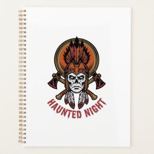 Vintage-Halloween-Krieger-Gravur-Grafik für Weißes Planer