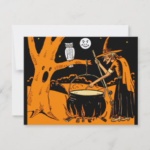 Vintage-Halloween-Kunst Einladungen