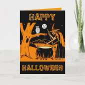 Vintage Halloween-Kunst Karte (Vorderseite)