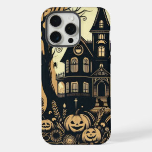 Vintage-Halloween-Kunst mit fröhlichen Motiven iPhone 15 Pro Max Hülle