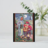 Vintage Halloween-Kunst Postkarte (Stehend Vorderseite)