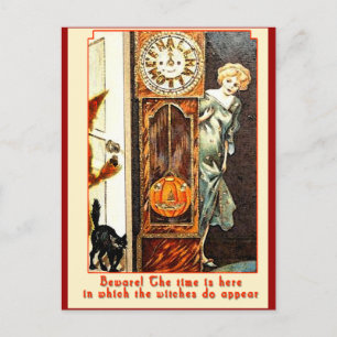 Vintage Halloween-Kunst Postkarte