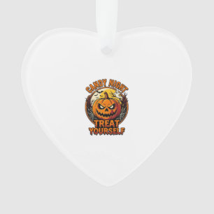 Vintage-Halloween-Kürbis-Belohne-Dich-Selbst-Shirt Ornament
