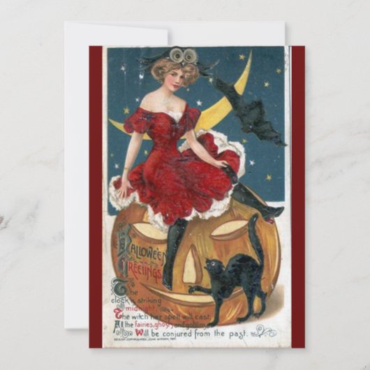 Vintage Halloween-Kürbis-Einladungen Einladung (Vorderseite)