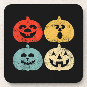 Vintage Halloween-Kürbis Frauen, Männer, Kinder, L Getränkeuntersetzer