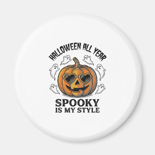 Vintage-Halloween-Kürbis-Geist-Gravur-Shirt_1 Magnet