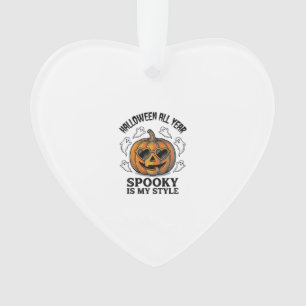 Vintage-Halloween-Kürbis-Geist-Gravur-Shirt_1 Ornament