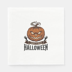 Vintage-Halloween-Kürbis-Gothic-Shirt-Design_1 Serviette