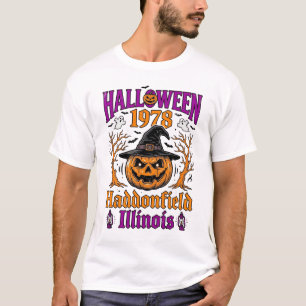 Vintage Halloween Kürbis Haddonfield Illinois Hemd T-Shirt