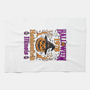 Vintage Halloween Kürbis Haddonfield Illinois-Shi Geschirrtuch