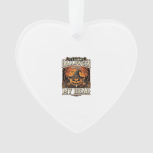 Vintage-Halloween-Kürbis-Hexenhut-Shirt-Design_1 Ornament