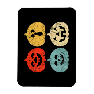 Vintage-Halloween-Kürbis-lustiges-retro-Geschenk Magnet