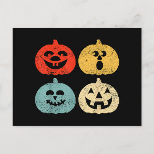 Vintage-Halloween-Kürbis-lustiges-retro-Geschenk Postkarte