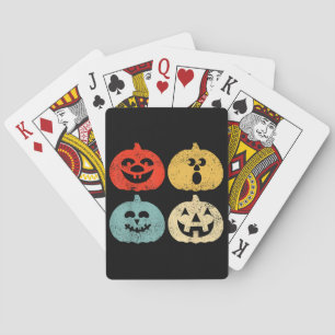 Vintage Halloween-Kürbis Lustiges Retro-Geschenk Spielkarten
