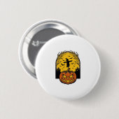 Vintage-Halloween-Kürbis-Mond-Vogelscheuche-Kunst_ Button (Vorne & Hinten)