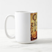 Vintage Halloween-Kürbis und -Fledermäuse Kaffeetasse (Links)