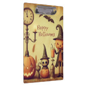 Vintage Halloween-Kürbis und -Fledermäuse Klemmbrett (Rechts)