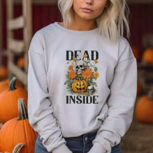 Vintage Halloween Kürbis und Schädel Sweatshirt