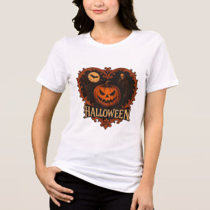 Vintage-Halloween-Kürbis- und Sensenmann-Frauen-Tr Tri-Blend Shirt