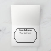 Vintage Halloween-Kürbiskarte Karte (Innenseite)