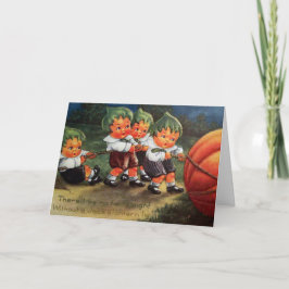 Vintage Halloween-Kürbiskarte Karte