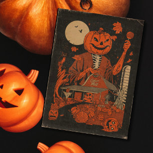 Vintage Halloween-Kürbiskopf King Farm