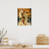 Vintage Halloween-Kürbislaterne Poster (Küche)