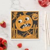 Vintage-Halloween-Kürbislaternen-Servietten Serviette (Beispiel)