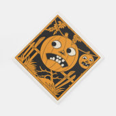 Vintage-Halloween-Kürbislaternen-Servietten Serviette (Ecke)