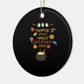 Vintage Halloween-Kürbisquotes Classic Keramik Ornament (Links)