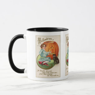 Vintage-Halloween-Kürbisschnitzer-Tasse Tasse