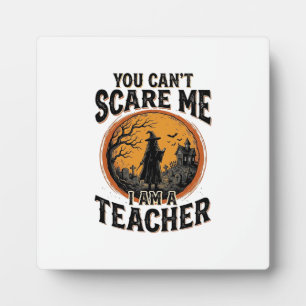 Vintage-Halloween-Lehrer Gruseliges Schul-Shirt-De Fotoplatte