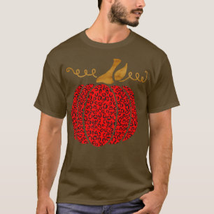 Vintage Halloween Leopard Pumpkin Herbstschlucht T-Shirt