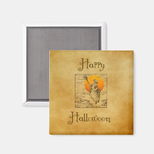 Vintage Halloween Magnet (Vorderseite/Rückseite)