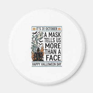 Vintage-Halloween-Masken-Zitat-Vektordesign_1 Magnet