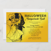 Vintage Halloween Masquerade Ball Party Einladung (Vorderseite)