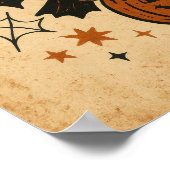 Vintage Halloween Midnight Mischief Poster (Ecke)