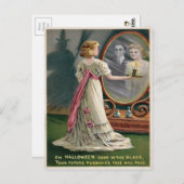 Vintage Halloween Mirror Postcard Postkarte (Vorne/Hinten)