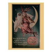 Vintage Halloween Mischief Brewing Poster (Vorderseite)