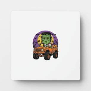 Vintage-Halloween-Monster-Truck-Kürbis-Shirt_1 Fotoplatte