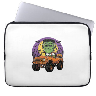 Vintage-Halloween-Monster-Truck-Kürbis-Shirt_1 Laptopschutzhülle
