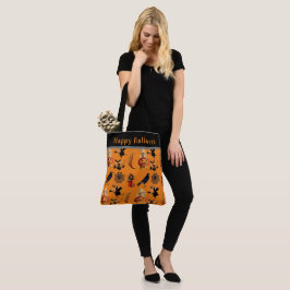 Vintage Halloween-Muster Große Totttasche Tasche