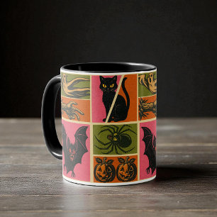 Vintage-Halloween-Muster  Tasse