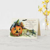 Vintage Halloween-Mythos-Karte Karte (Gelbe Blume)