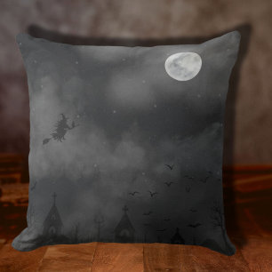 Vintage Halloween Night Szene Kissen